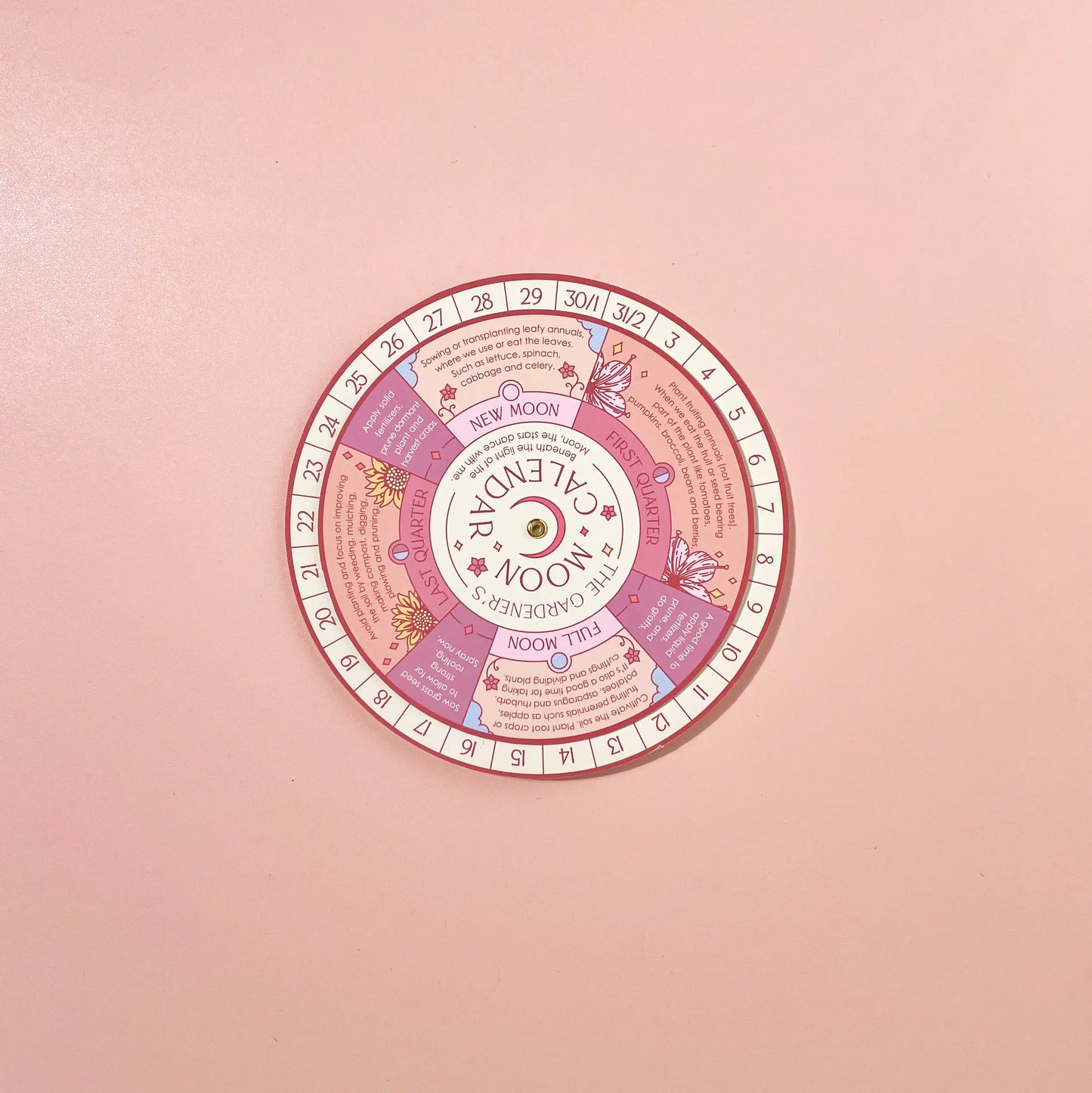 Moon Calendar Spinner Planting Guide