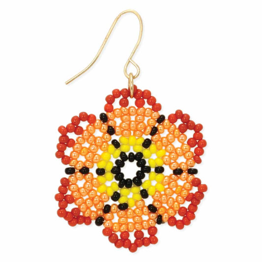 Summer Bloom Beaded Flower Earrings