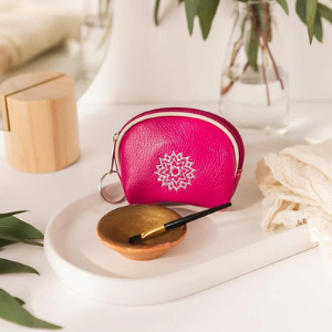 Jolie Maroc Pomegranate & Poppy Petal Lipstain- Gold Pouch