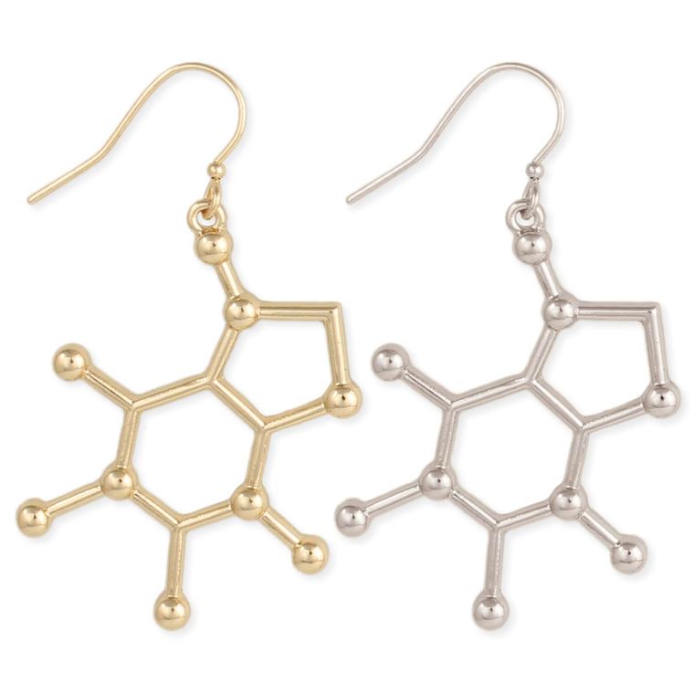 Caffeine Molecule Earrings