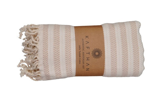Turkish Towel- Calista Patter Beige