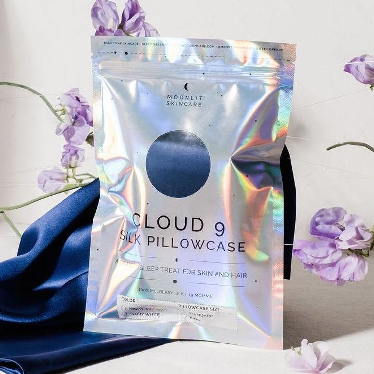 Cloud 9 Silk Pillowcase (Night-Sky Navy) (King Size)