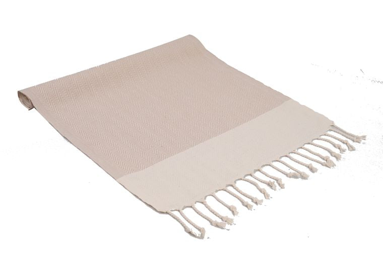 Turkish Towel- Beige Fishbone