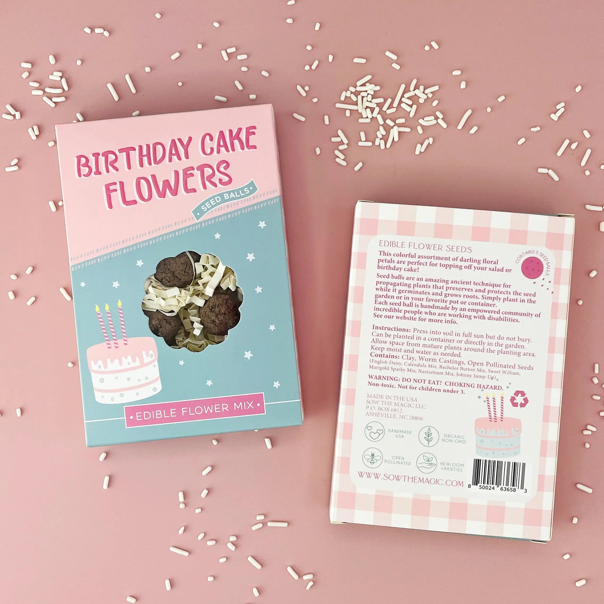 secret garden seeds Birthday Cake Seed Ball Gift Box- Edible Flowers – SECRET GARDEN SOCIETY