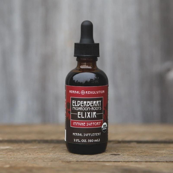 Elderberry Mushroom + Roots Elixir- 2 oz.