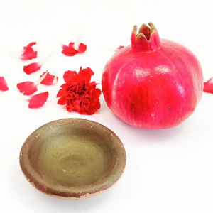 Jolie Maroc Pomegranate & Poppy Petal Lipstain-Rose Pouch