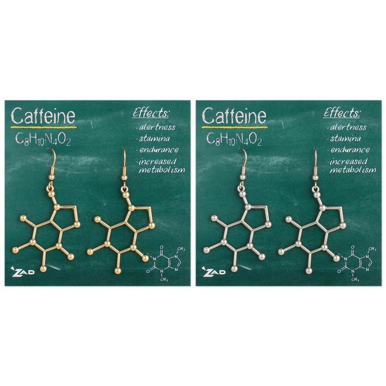 Caffeine Molecule Earrings