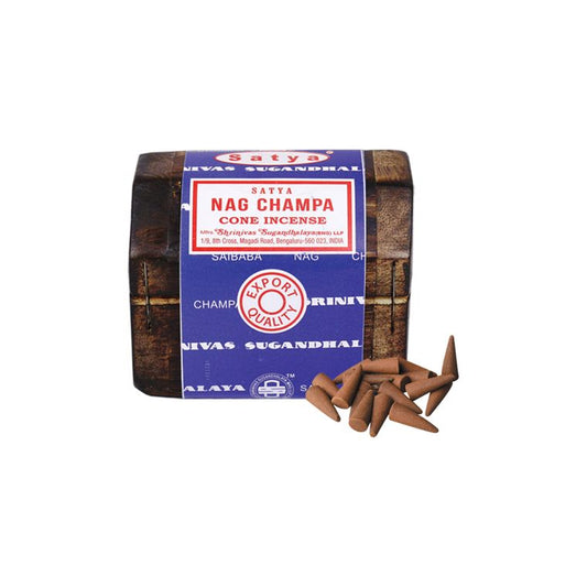 Nag Champa Satya Cone Incense Box 12 Cones